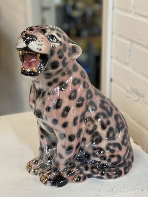 Veronderstelling straal onderwijs Roze pink Jaguar Luipaard Panter keramiek 30 cm - SPEKTAKEL WONEN