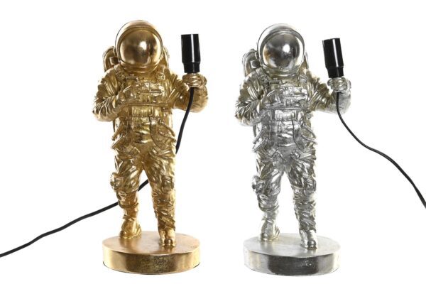 Astronauten lamp goud en zilver